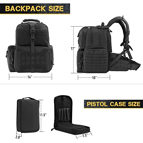 VOTAGOO Range Backpack: Tactical Handgun & Ammo Bag