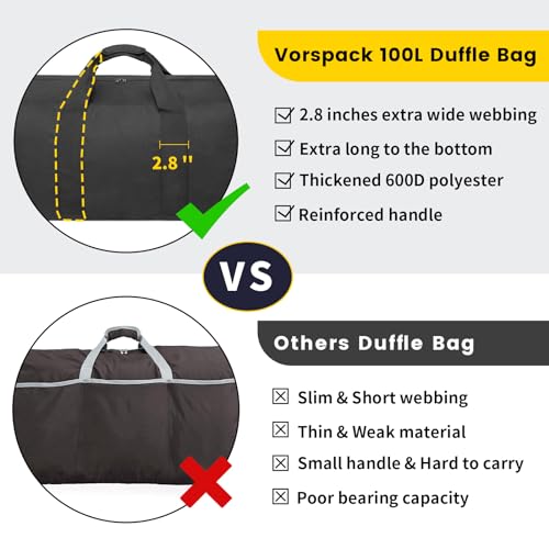 Vorspack Extra Large Tactical Duffle Bag - Black