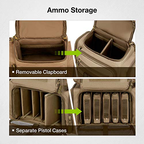 TIDEWE Tactical Range Backpack with Pistol Case