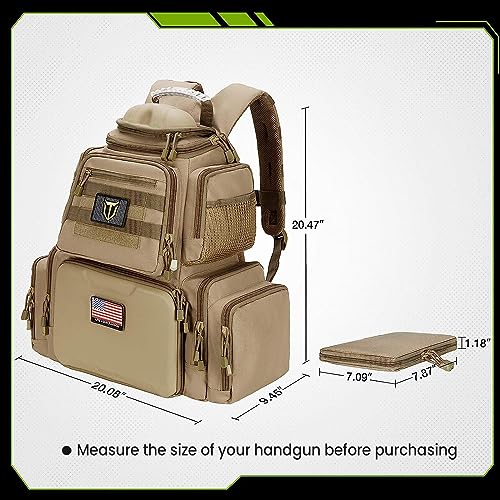 TIDEWE Tactical Range Backpack with Pistol Case