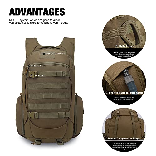 Mardingtop 35L Molle Tactical Backpack - Camping & Military