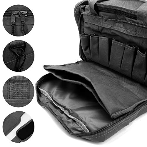 Tactical Range Bag with Multiple Compartments & Pistol Pouches