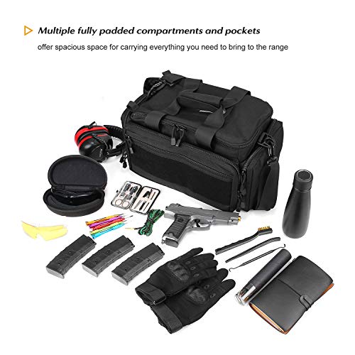 ProCase Pistol Shooting Duffle Bag, Large Handguns Ammo Accessories