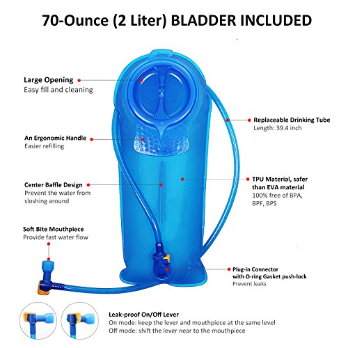2L Water Bladder Backpack for Outdoor Adventure