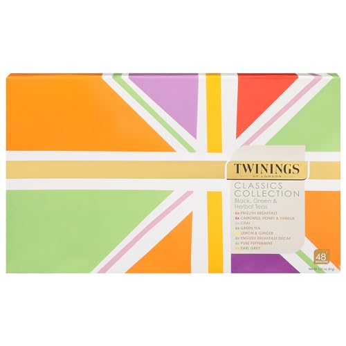 Twinings of London Tea Classics Collection, Variety Gift Box Sampler, 48 Tea Bags (Pack of 1) by Twinings