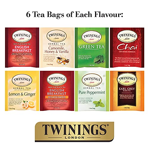 Twinings of London Tea Classics Collection, Variety Gift Box Sampler, 48 Tea Bags (Pack of 1) by Twinings