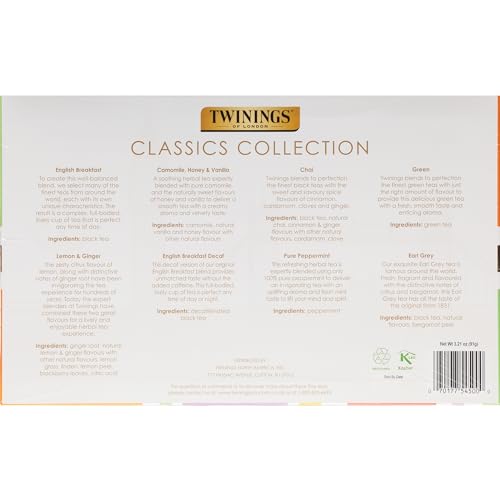 Twinings of London Tea Classics Collection, Variety Gift Box Sampler, 48 Tea Bags (Pack of 1) by Twinings