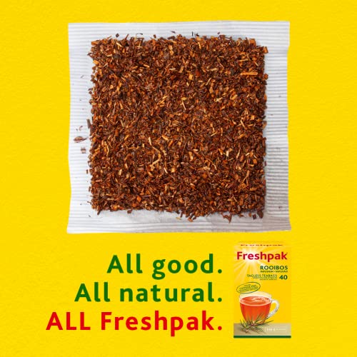 Freshpak Rooibos Tea | 80 Tagless Teabags | Natural Rooibos | Naturally Caffeine Free | Keto Friendly | Rooibos From South Africa | Non GMO by National Brands Ltd