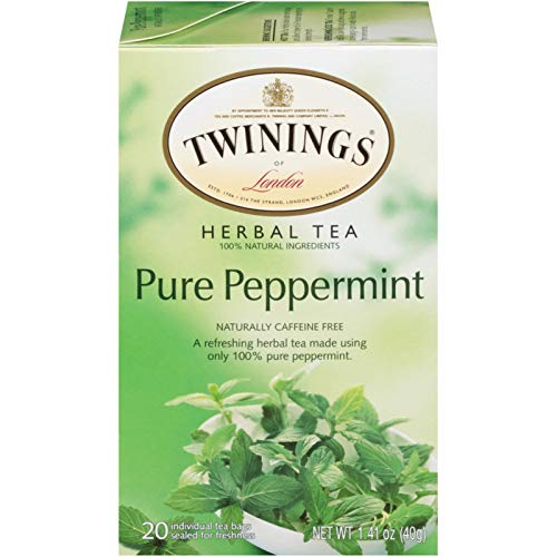 Twinings of London Pure Peppermint Herbal Tea Bags, 20 Count (Pack of 1) by Twinings