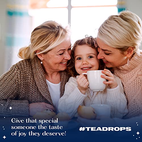 Tea Drops Party Pack of 8 Lightly Sweetened Loose Leaf Bagless Tea | On the Go Tea Assortment Including Matcha, Rose Earl Grey, Citrus Ginger and Peppermint | Tea Gift Set from Tea Drops