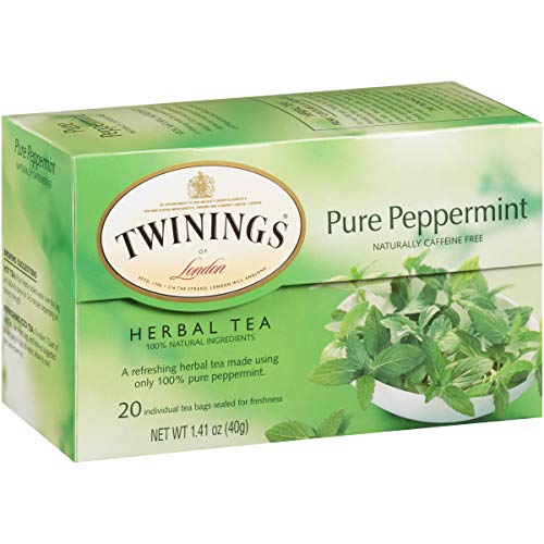 Twinings of London Pure Peppermint Herbal Tea Bags, 20 Count (Pack of 1) by Twinings