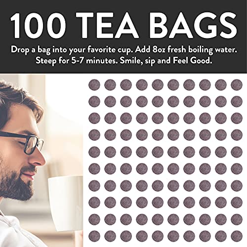 Organic Hibiscus Tea Bags | 100 Tea Bags | Eco-Conscious Tea Bags in Kraft Bag | Raw from Egypt | by FGO from FGO