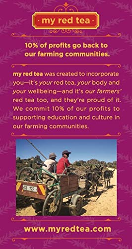 Rooibos Tea, USDA Certified Organic Tea, MY RED TEA. Tagless South African, 100% Pure, Single Origin, Natural, Farmer Friendly, GMO and Caffeine Free (80) from My Red Tea