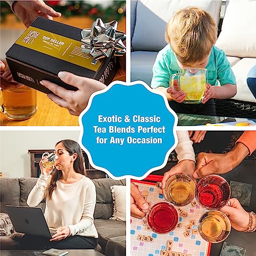 Tiesta Tea Tiesta's Top 8 Favorites Tea Sampler Dry Flight Set - High to No Caffeine, Hot & Iced Tea, Loose Leaf Tea Variety Pack with Green, Herbal, Black & Chai Tea, 8 Sample Pouches by Tiesta Tea
