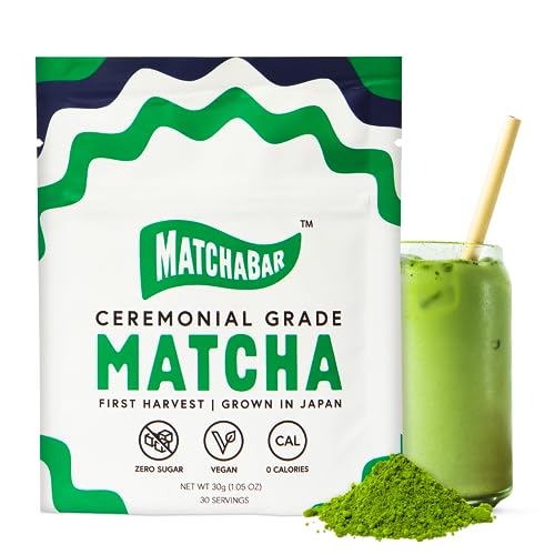 MATCHABAR Ceremonial Grade Matcha Green Tea Powder (30g Tin) | Premium, First Harvest Authentic Japanese Matcha | Healthy Antioxidants, Natural Energy, and Amino Acids by MATCHABAR