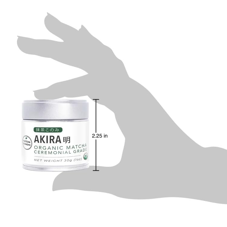 Akira Matcha 30g - Organic Premium Ceremonial Japanese Matcha Green Tea Powder - First Harvest, Radiation Free, No Additives, Zero Sugar - USDA and JAS Certified from Matcha Konomi