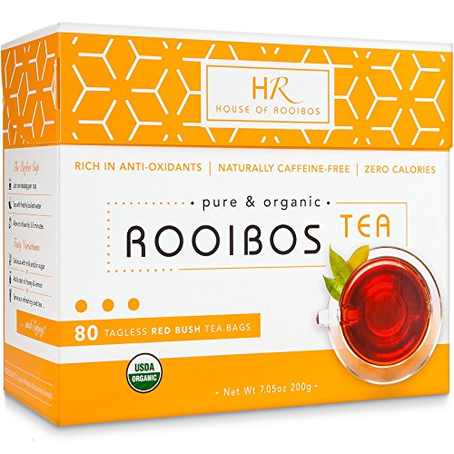 Rooibos Tea Organic Herbal Tea - 80 Bags of Caffeine Free Healthy Red Tea from the HOUSE OF ROOIBOS from House of Rooibos