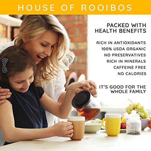 Rooibos Tea Organic Herbal Tea - 80 Bags of Caffeine Free Healthy Red Tea from the HOUSE OF ROOIBOS from House of Rooibos