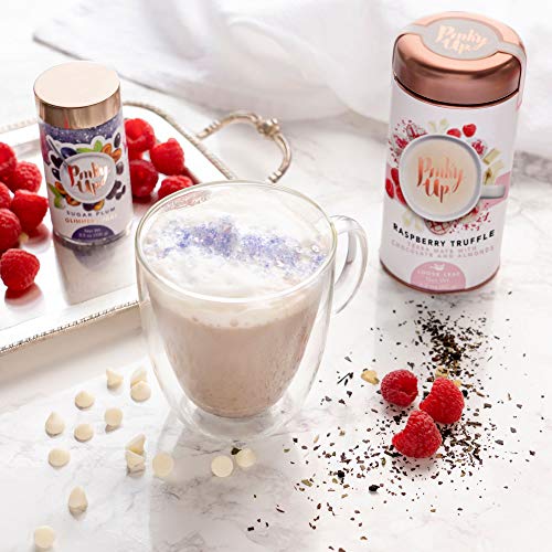 Pinky Up Raspberry Truffle Loose Leaf Tea | Yerba Mate Herbal Tea, 80-85 mg Caffeine Per Serving, Naturally Low Calorie & Gluten Free | 3.2 Ounce Tin, 25 Servings from Pinky Up