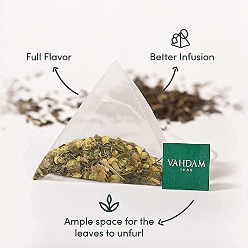 VAHDAM, Tea Variety Pack, 15 FLAVOURS | Award Winning Tea Sampler | Black Tea, Green Tea, Oolong Tea, Chai Tea, Herbal Tea- Long Leaf Pyramid Tea Bags | Christmas Tea Gifts for Everyone by Vahdam