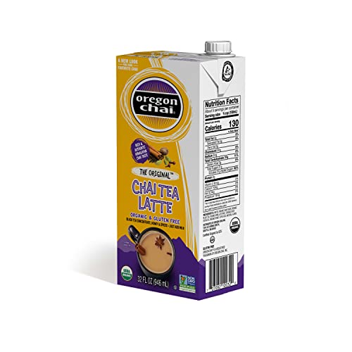 Oregon Chai, Organic and Gluten Free Chai Tea Latte Concentrate, The Original, 32 Ounce Boxes (Pack of 6) from Kerry