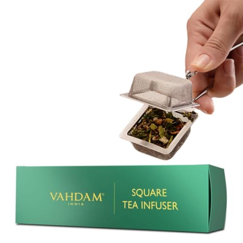 VAHDAM, Square Tea Infuser | Tea Infusers for Loose Tea | 18/8 Stainless Steel Fine Mesh Strainer | Best Tea Infusers for Loose Tea | Tea Strainers | Loose Leaf Tea Infuser| Gift for Him/Her by Vahdam