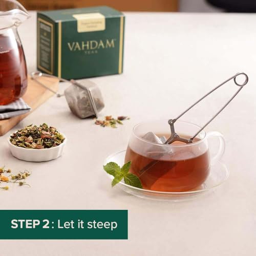 VAHDAM, Square Tea Infuser | Tea Infusers for Loose Tea | 18/8 Stainless Steel Fine Mesh Strainer | Best Tea Infusers for Loose Tea | Tea Strainers | Loose Leaf Tea Infuser| Gift for Him/Her by Vahdam