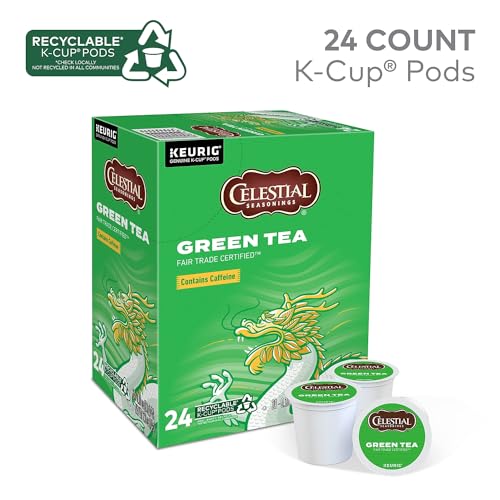 Celestial Seasonings Authentic Green Tea, K-Cup Portion Pack for Keurig K-Cup Brewers, 24-Count from Celestial Seasonings