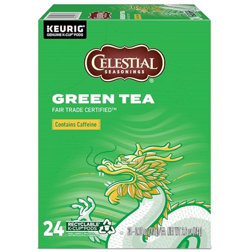 Celestial Seasonings Authentic Green Tea, K-Cup Portion Pack for Keurig K-Cup Brewers, 24-Count from Celestial Seasonings