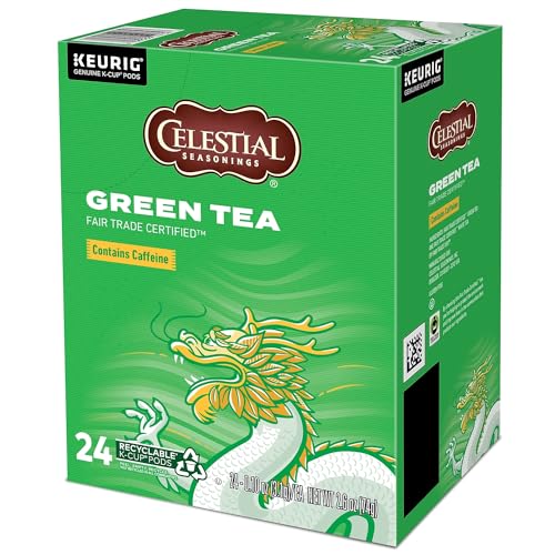 Celestial Seasonings Authentic Green Tea, K-Cup Portion Pack for Keurig K-Cup Brewers, 24-Count from Celestial Seasonings