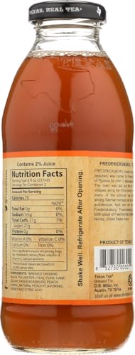 Texas Tea Fredericksburg Peach Tea, 16 Fluid Ounce - 12 per case. by Texas Tea