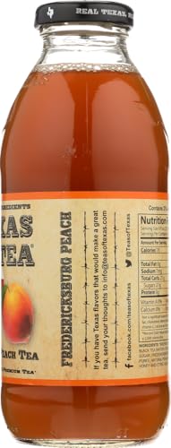 Texas Tea Fredericksburg Peach Tea, 16 Fluid Ounce - 12 per case. by Texas Tea