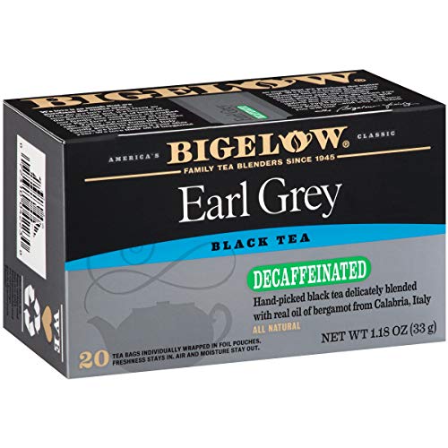 Bigelow Decaffeinated Earl Grey Black Tea Bags 20-Count Boxes (Pack of 6), 120 Tea Bags Total by Bigelow