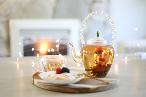 Teabloom Fruit Blooming Teas â 12 Unique Flower Varieties of Blooming Tea in 12 Delicious Fruit Flavors â Each Flowering Tea Ball Steeps Up to 3 Times â Handpicked Ingredients from Teabloom