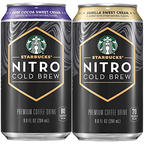 Starbucks Nitro Cold Brew, 2 Flavor Sweet Cream Variety Pack, 9.6 fl oz Cans (8 Pack) by AmazonUs/PEPSV