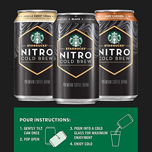 Starbucks Nitro Cold Brew, 2 Flavor Sweet Cream Variety Pack, 9.6 fl oz Cans (8 Pack) by AmazonUs/PEPSV