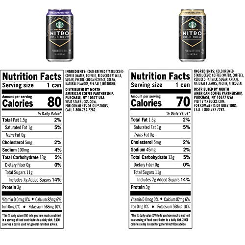 Starbucks Nitro Cold Brew, 2 Flavor Sweet Cream Variety Pack, 9.6 fl oz Cans (8 Pack) by AmazonUs/PEPSV