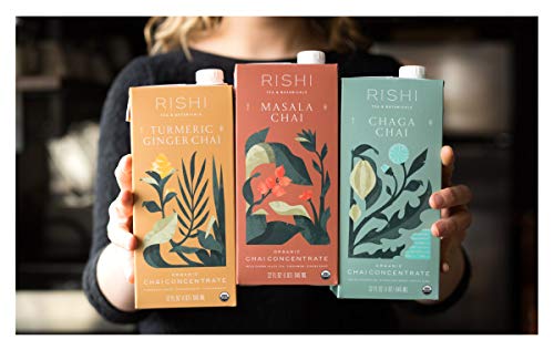 Rishi Tea Masala Chai Concentrate Beverage | Immune Support, USDA Certified Organic, Fair Trade Black Tea, Antioxidants, Energy-Boosting | 32 oz Carton, 8 Servings (Pack of 2) from Rishi Tea