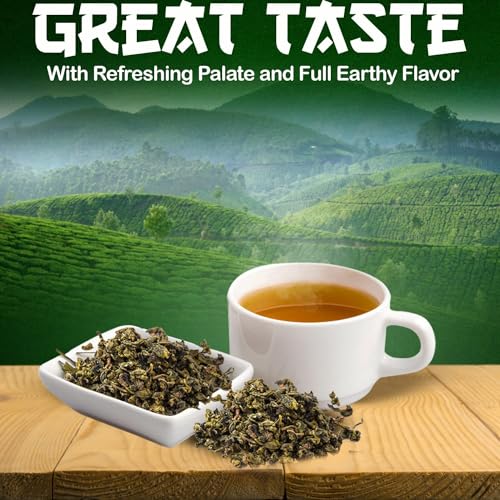 Oolong Loose Leaf Tea, Yummy, Soothing, and Relaxing Taiwan High Mountain Tea with Bulk Tea Tin by Formosa Fresh