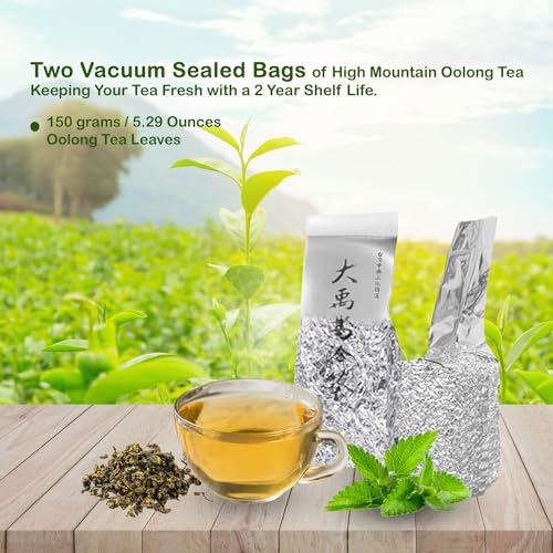 Oolong Loose Leaf Tea, Yummy, Soothing, and Relaxing Taiwan High Mountain Tea with Bulk Tea Tin by Formosa Fresh