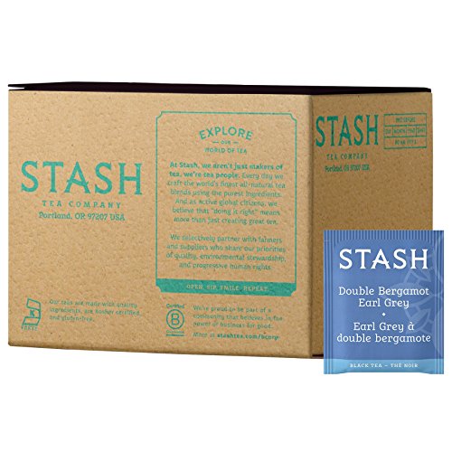 Stash Tea Double Bergamot Earl Grey Black Tea, Box of 100 Tea Bags by Stash Tea
