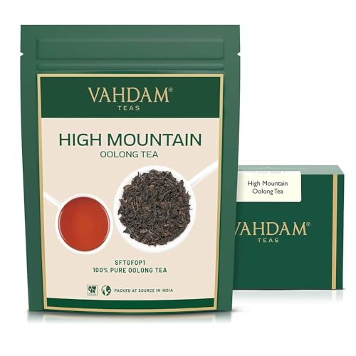 VAHDAM, High Mountain Oolong Tea Leaves from Himalayas (50 Cups), 100gm / 3.53oz, OOLONG TEA, 100% Detox Tea - Brew Hot, Iced, Kombucha Tea | Loose Leaf Tea from Vahdam