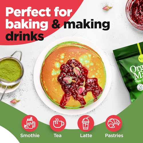 uVernal Organic Matcha Green Tea Powder - 100% Pure Matcha for Smoothies Latte and Baking Easy to Mix - 4oz by uVernal