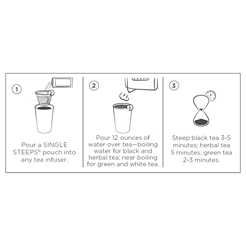 Tea Forte Single Steeps Loose Leaf Tea Sampler, Assorted Variety Tea Box, 15 Single Serve Pouches (Warming Joy - Gold Sparkle) by Tea Forte