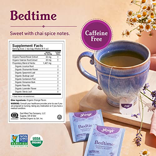 Yogi Tea - Stress Relief and Herbal Tea Variety Pack Sampler (6 Pack) - Bedtime, Kava, Soothing Caramel, Honey Lavender, Calming, and Sweet Clementine - Caffeine Free - 96 Organic Herbal Tea Bags by Yogi