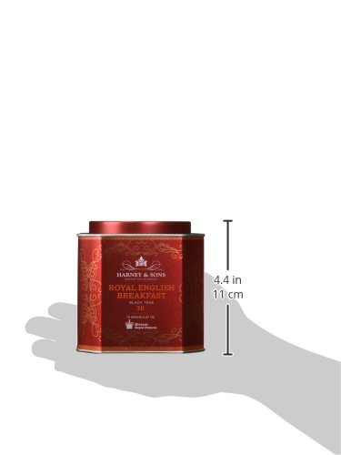 Harney & Sons Royal Tea Tin Blend of Black Teas, Great Present Idea Sachets, 2.67 Ozs, English Breakfast, 30 Count from Harney & Sons