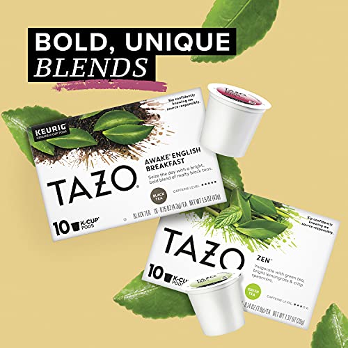 Tazo K-Cup Pods For a Bold Traditional Breakfast-Style Tea Black Tea Caffeinated Tea Morning Drink 10 ct, Pack of 6 by Tazo