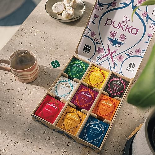Pukka Herbs | Herbal Tea Selection Box | Eco Friendly Gift | Ideal Birthday, Thank You or Anniversary Gift | An Perfect For All Day Self Care | 45 Sachets | 9 Flavours by AmazonUs/UNDA7