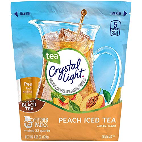 Crystal Light Peach Tea Sticks 16 ct 4.55 oz (Pack of 2) by Crystal light