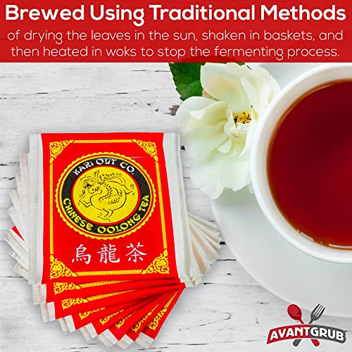 Premium, Full-Flavored Oolong Tea Bags 150 Pack. Traditionally Brewed Caffeinated Drink Helps Brain Functioning. Semi-Fermented and Served at the Best Chinese and Sushi Restaurants. by Avant Grub